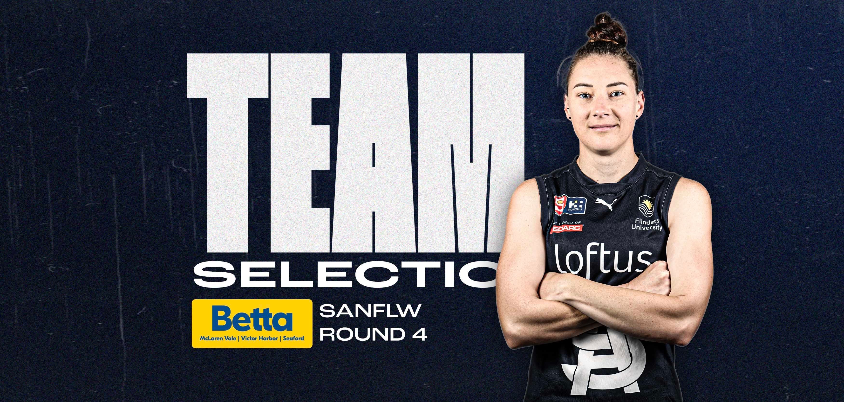 BETTA Team Selection: SANFLW Round 4 v Eagles BETTA Team Selection: SANFLW Round 4 v Eagles